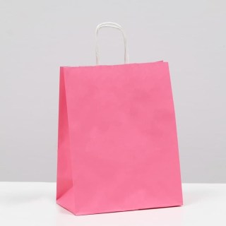Пакет подарочный крафт «Pink» 22 х 12 х 27 см купить